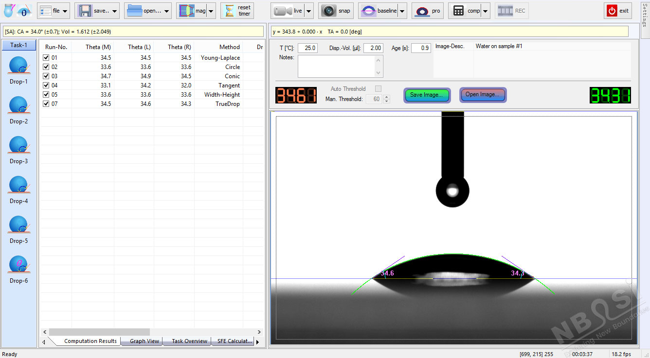 SurfaceMeter Element 接觸角測量#3